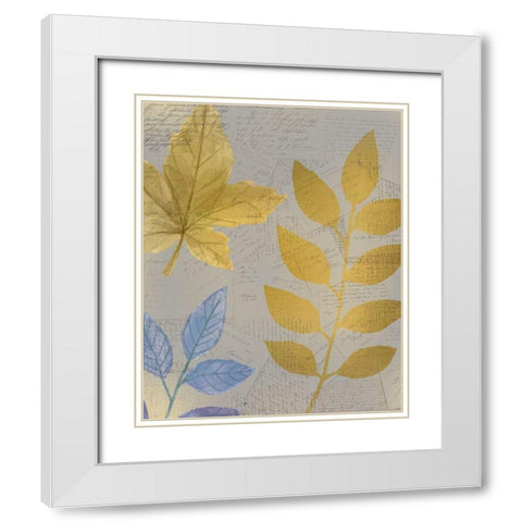 Autumn Gold 1 White Modern Wood Framed Art Print with Double Matting by Kimberly, Allen