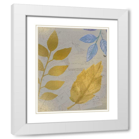 Autumn Gold 2  White Modern Wood Framed Art Print with Double Matting by Kimberly, Allen