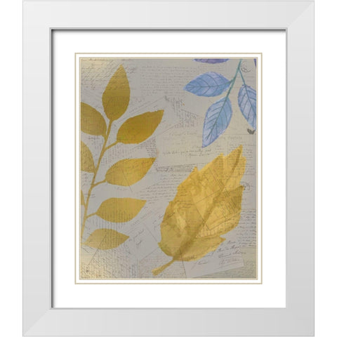 Autumn Gold 2  White Modern Wood Framed Art Print with Double Matting by Kimberly, Allen