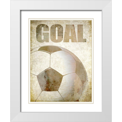 Goal White Modern Wood Framed Art Print with Double Matting by Kimberly, Allen