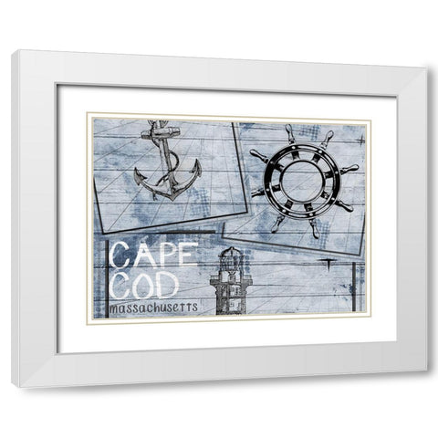 Nautical Cape White Modern Wood Framed Art Print with Double Matting by Kimberly, Allen