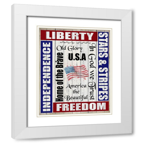 Freedom White Modern Wood Framed Art Print with Double Matting by Kimberly, Allen