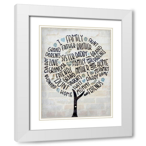 Family Time 4 White Modern Wood Framed Art Print with Double Matting by Kimberly, Allen