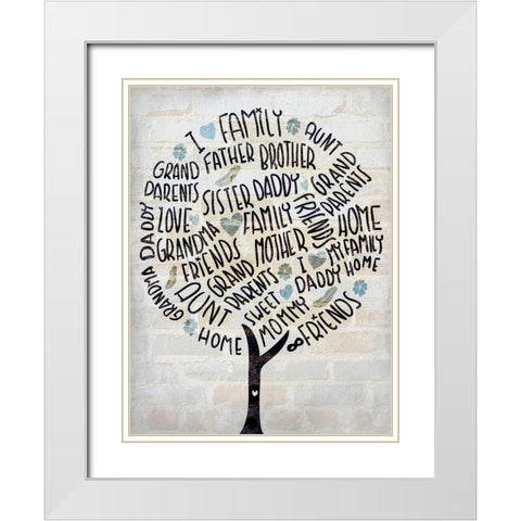 Family Time 4 White Modern Wood Framed Art Print with Double Matting by Kimberly, Allen