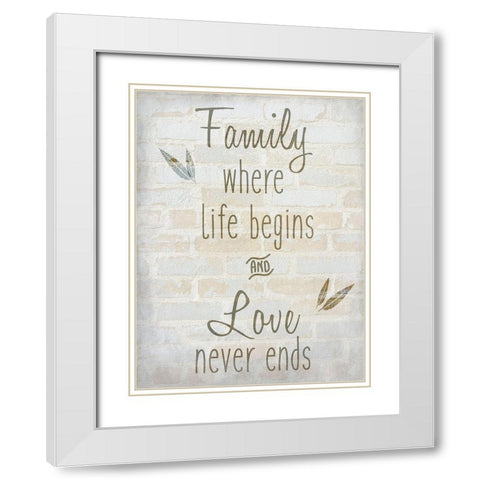 Family A White Modern Wood Framed Art Print with Double Matting by Kimberly, Allen