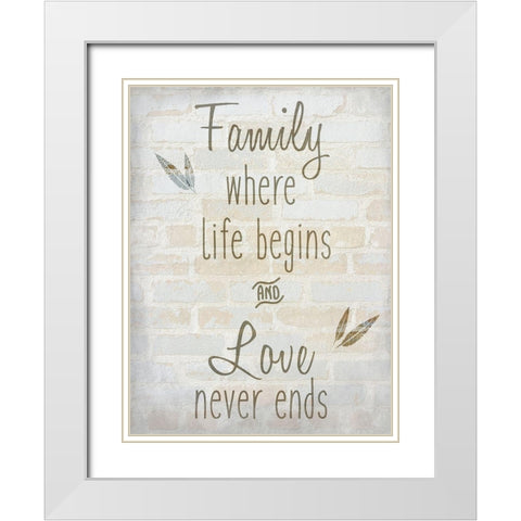 Family A White Modern Wood Framed Art Print with Double Matting by Kimberly, Allen