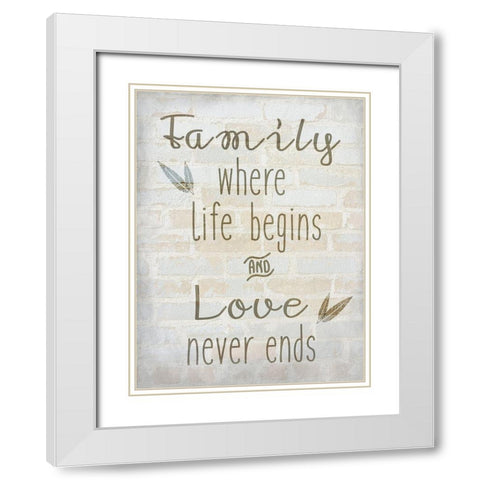 Family Time 5 White Modern Wood Framed Art Print with Double Matting by Kimberly, Allen