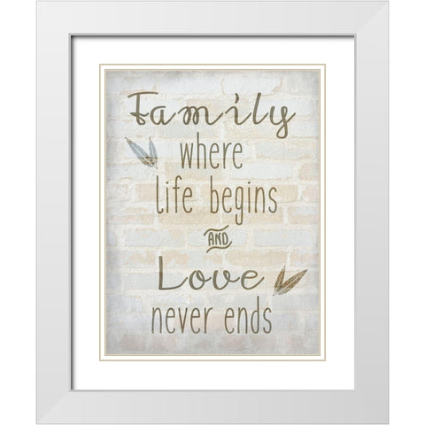 Family Time 5 White Modern Wood Framed Art Print with Double Matting by Kimberly, Allen