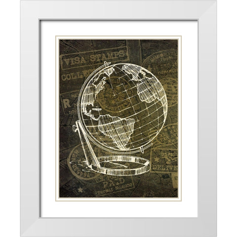 Wanderlust 4 White Modern Wood Framed Art Print with Double Matting by Kimberly, Allen