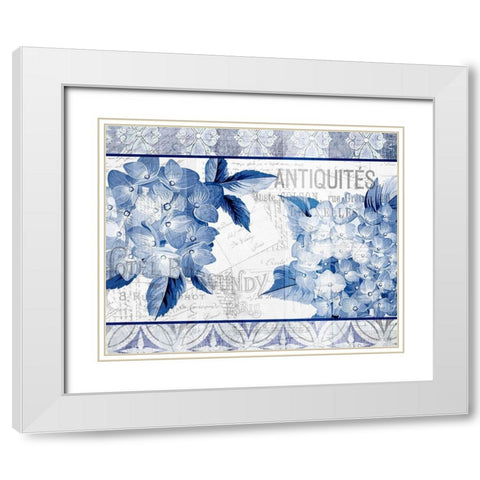Hydrangea 1 White Modern Wood Framed Art Print with Double Matting by Kimberly, Allen