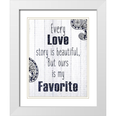 Always Love 1 White Modern Wood Framed Art Print with Double Matting by Kimberly, Allen