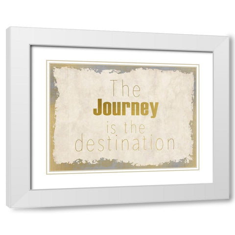 LIfes Journey 1 White Modern Wood Framed Art Print with Double Matting by Kimberly, Allen