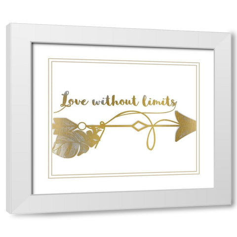 Love Without Limits White Modern Wood Framed Art Print with Double Matting by Kimberly, Allen