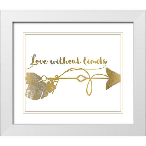 Love Without Limits White Modern Wood Framed Art Print with Double Matting by Kimberly, Allen