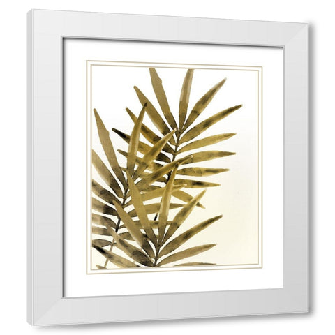 Ferns 1 White Modern Wood Framed Art Print with Double Matting by Kimberly, Allen