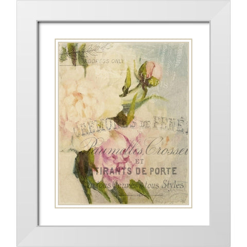 Summer Blooming Series B White Modern Wood Framed Art Print with Double Matting by Kimberly, Allen