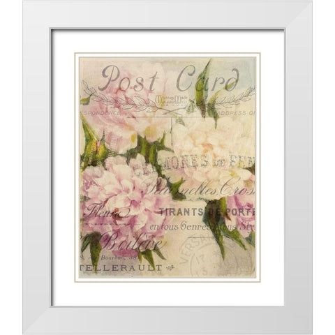 Summer Blooming Series D White Modern Wood Framed Art Print with Double Matting by Kimberly, Allen