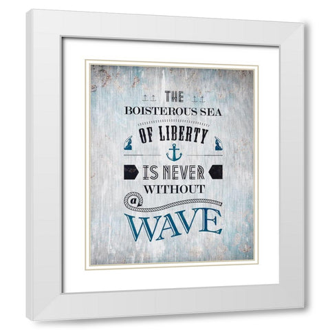 The Sea 3 White Modern Wood Framed Art Print with Double Matting by Kimberly, Allen