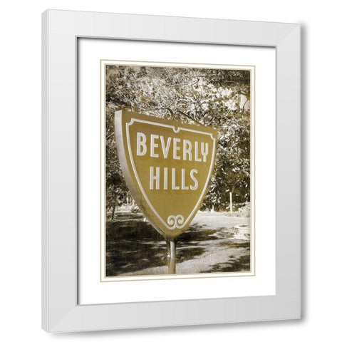 Beverly Hills White Modern Wood Framed Art Print with Double Matting by Kimberly, Allen