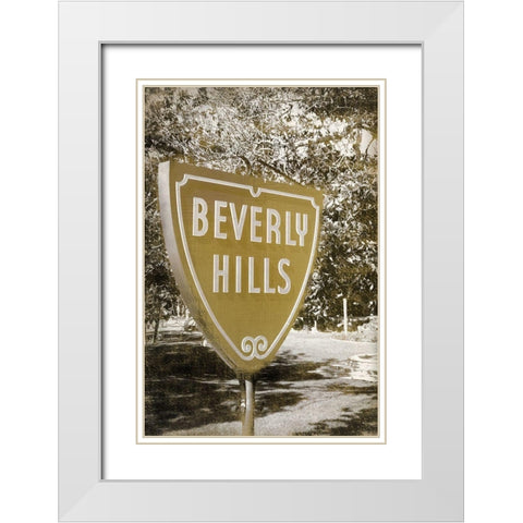 Beverly Hills White Modern Wood Framed Art Print with Double Matting by Kimberly, Allen