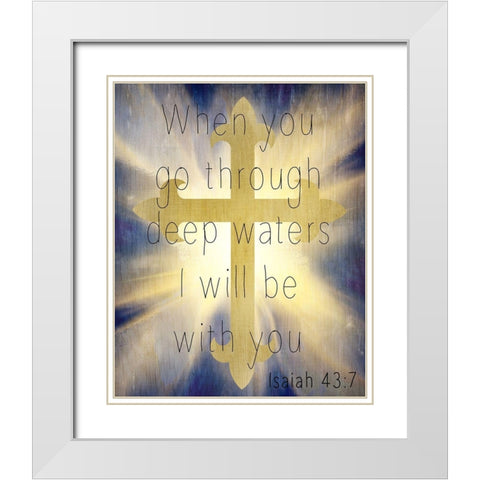 Deep Waters White Modern Wood Framed Art Print with Double Matting by Kimberly, Allen