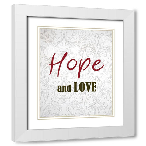 And These Three Things 2 White Modern Wood Framed Art Print with Double Matting by Kimberly, Allen