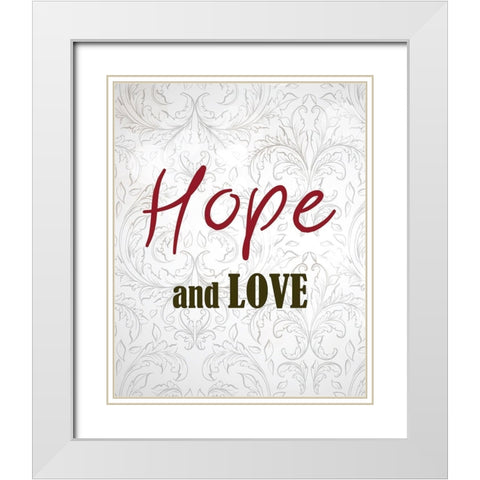 And These Three Things 2 White Modern Wood Framed Art Print with Double Matting by Kimberly, Allen