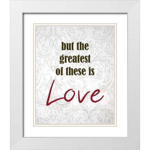 And These Three Things 3 White Modern Wood Framed Art Print with Double Matting by Kimberly, Allen
