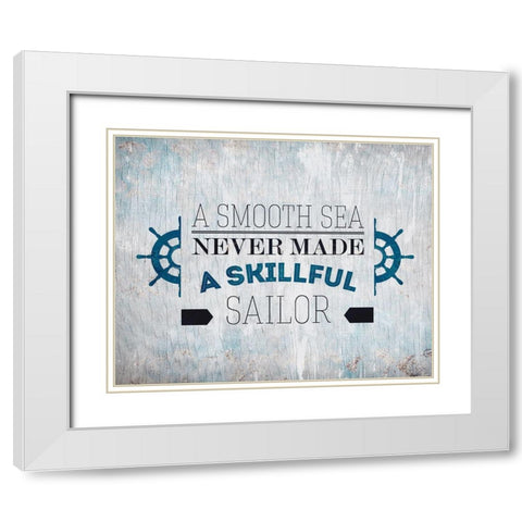 The Sea 2 White Modern Wood Framed Art Print with Double Matting by Kimberly, Allen