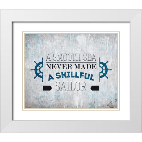 The Sea 2 White Modern Wood Framed Art Print with Double Matting by Kimberly, Allen