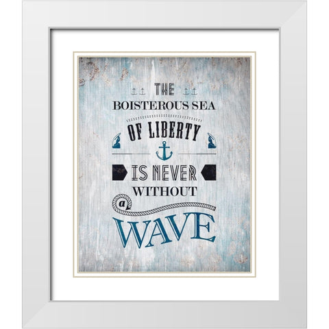 The Sea 3 White Modern Wood Framed Art Print with Double Matting by Kimberly, Allen