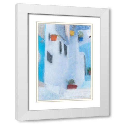 Up the Stairs 1 White Modern Wood Framed Art Print with Double Matting by Kimberly, Allen