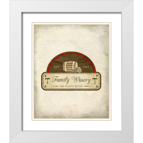 Wine House 2 White Modern Wood Framed Art Print with Double Matting by Kimberly, Allen