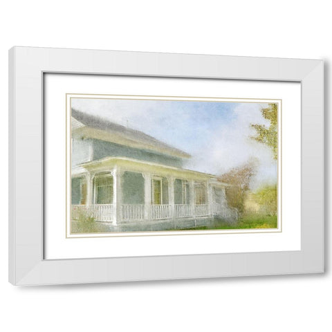 My Happy Place White Modern Wood Framed Art Print with Double Matting by Kimberly, Allen