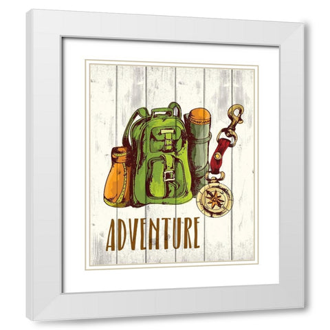 Campfire Explorer 3 White Modern Wood Framed Art Print with Double Matting by Kimberly, Allen