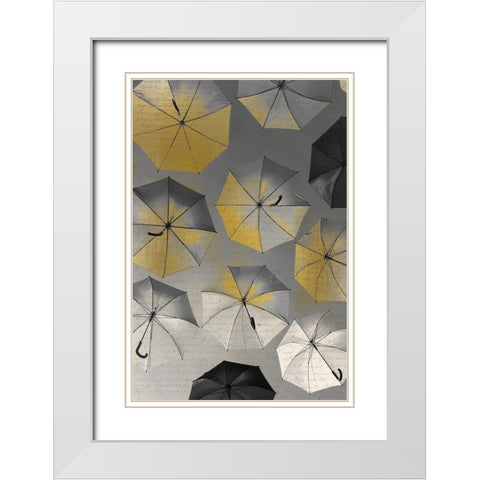 Falling from the Sky White Modern Wood Framed Art Print with Double Matting by Kimberly, Allen