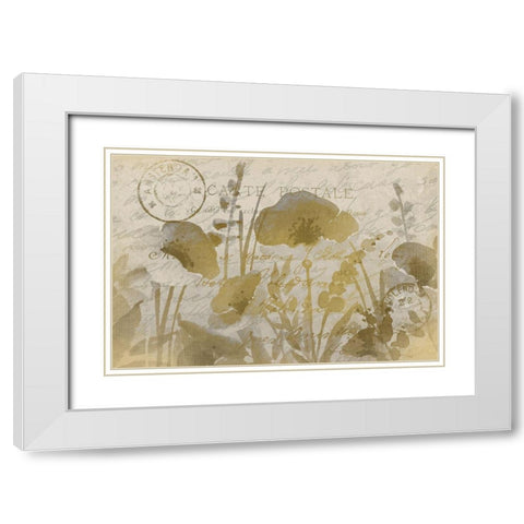 Golden Poppies White Modern Wood Framed Art Print with Double Matting by Kimberly, Allen