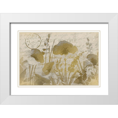 Golden Poppies White Modern Wood Framed Art Print with Double Matting by Kimberly, Allen