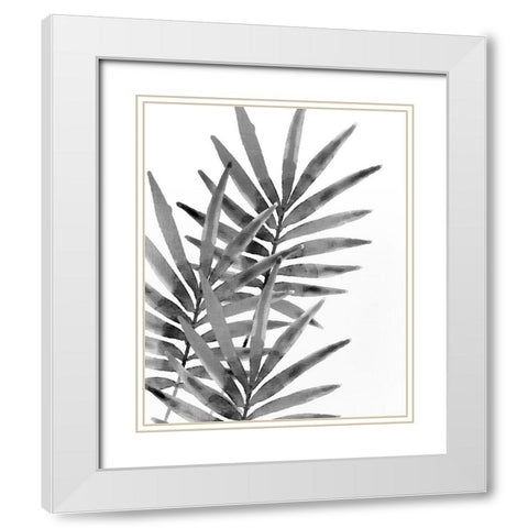 Ferns By Night 1 White Modern Wood Framed Art Print with Double Matting by Kimberly, Allen