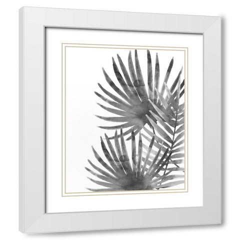 Ferns By Night 2 White Modern Wood Framed Art Print with Double Matting by Kimberly, Allen