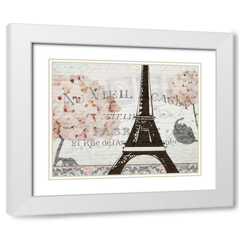 Hydrangea Paris Grey 4 White Modern Wood Framed Art Print with Double Matting by Kimberly, Allen