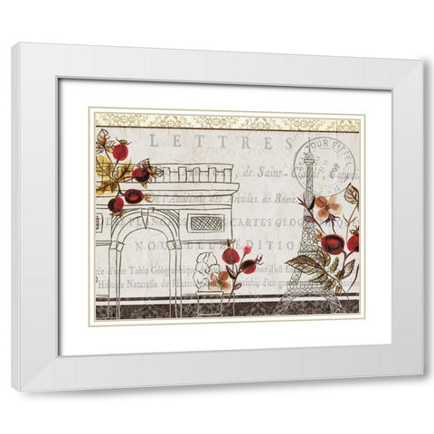 Paris Mon Amour 5 White Modern Wood Framed Art Print with Double Matting by Kimberly, Allen