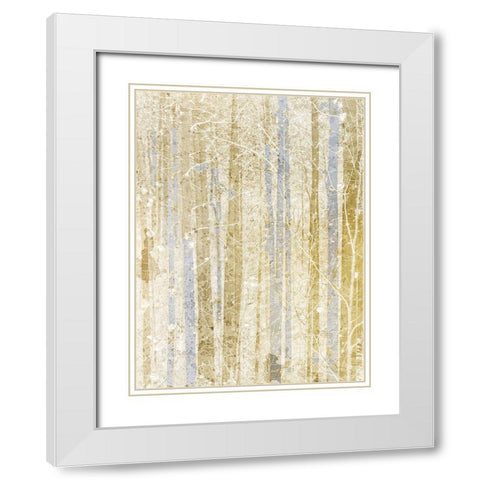 Gilded Forest 2 White Modern Wood Framed Art Print with Double Matting by Kimberly, Allen