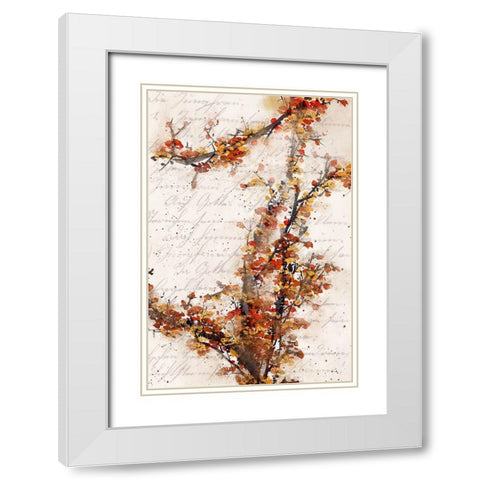 Branches White Modern Wood Framed Art Print with Double Matting by Kimberly, Allen
