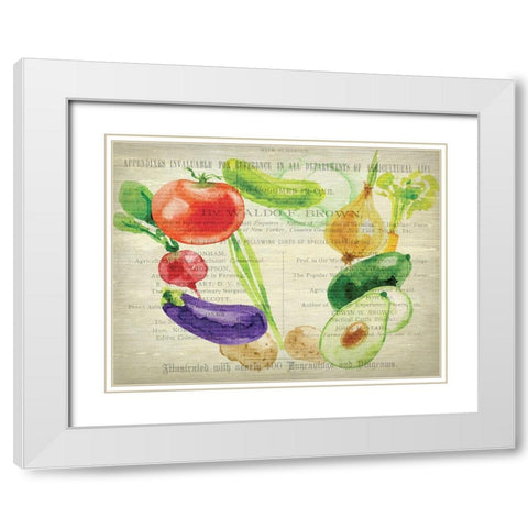 Fresh Veggies 2 White Modern Wood Framed Art Print with Double Matting by Kimberly, Allen