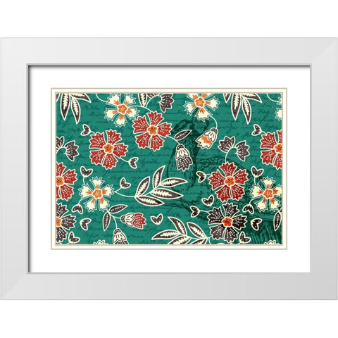 Hidden Peacock 2 White Modern Wood Framed Art Print with Double Matting by Kimberly, Allen