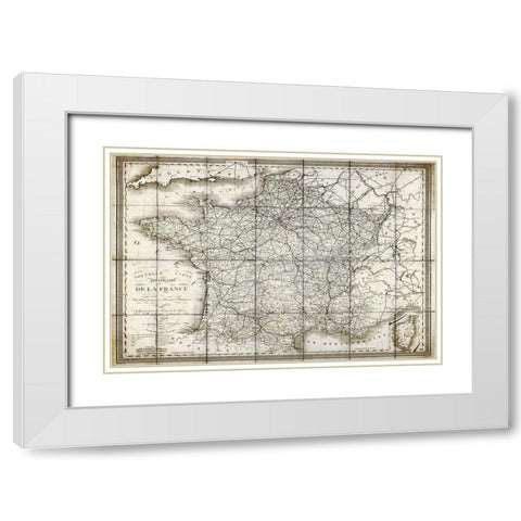 De La France White Modern Wood Framed Art Print with Double Matting by Kimberly, Allen