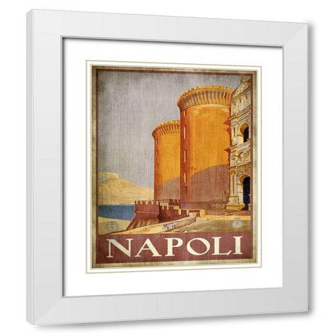 Vintage Travel Poster 1 White Modern Wood Framed Art Print with Double Matting by Kimberly, Allen
