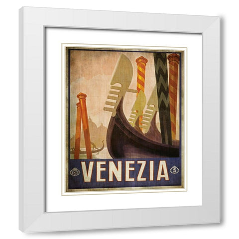 Vintage Travel Poster 2 White Modern Wood Framed Art Print with Double Matting by Kimberly, Allen