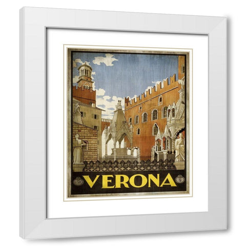 Vintage Travel Poster 3 White Modern Wood Framed Art Print with Double Matting by Kimberly, Allen